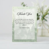 パインフォレスト素朴ミニマリスト国の結婚式 サンキューカード (スタンド正面)