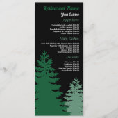 パインフォレスト、レストランスリムライン メニュー (正面)