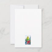 パインブランチとクリスマスリボン上のパレーケット サンキューカード (裏面)