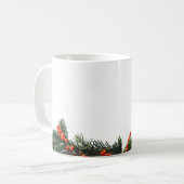 パインブランチとベリーグリーン コーヒーマグカップ (正面左)