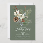 パインブランチウィンターボタニカルホリデーパーティー 招待状 (正面)