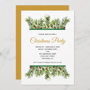 パインブランチ企業のズホリデークリスマスパーティー 招待状
