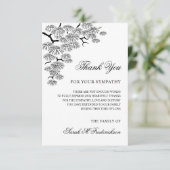 パインブランチ白黒悔やみや弔慰死別 サンキューカード (スタンド正面)