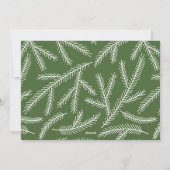 パインブランチ素朴グリーンクリスマスフォト シーズンカード (裏面)