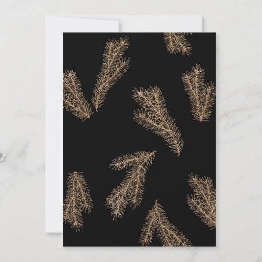 パインブランチ |ウィンターフォレスト結婚式招待状 招待状 (裏面)