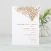 パインブランチ |ウィンターフォレスト結婚式招待状 招待状 (スタンド正面)