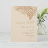 パインブランチ |ウィンターフォレスト結婚式招待状 招待状 (スタンド正面)