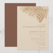 パインブランチ |ウィンターフォレスト結婚式招待状 招待状 (正面/裏面)