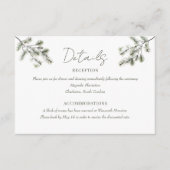 パインブランチ |冬の森結婚の詳細 エンクロージャーカード (正面)