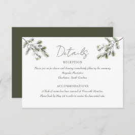 パインブランチ |冬の森結婚の詳細 エンクロージャーカード