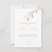 パインブランチ |冬林結婚の 出欠カード (正面)