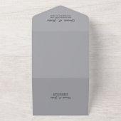 パインブルーウィンターウェディングオールインワン招待状 オールインワン招待状 (外側)