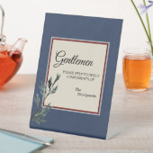 パインブルーウィンターウェディングサムズバスルーム 台座サイン (インサイチュ)