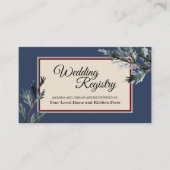 パインブルーウィンターウェディングレジストリエンクロージャカード エンクロージャーカード (正面)