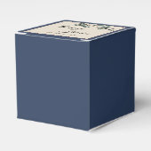 パインブルーウィンターウエディングスクエアフェイスボックス フェイバーボックス (正面サイド)