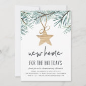 パインブーシズホリデー引っ越し祝いパーティーパーティの招待状 招待状 (正面)