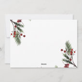 パインベリーリースメリークリスマススクリプトフォトホール シーズンカード (裏面)