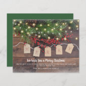 パインベリ素朴ー予算メリークリスマスカード (正面/裏面)