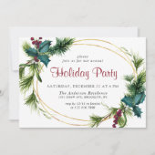 パインホエレガントリーベリークリスマスホリデーディナー 招待状 (正面)