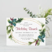 パインホエレガントリーベリークリスマスホリデーブランチ 招待状 (スタンド正面)