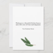 パインホリーリースビジネスクリスマスホリデーカード (裏面)