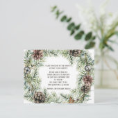 パインボーリースパインコーンベルストリングシナモン ポストカード (スタンド正面)