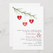 パインボー&ハートリハーサルディナー招待状 招待状 (正面/裏面)