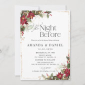 パインポイ素朴ンセチアリハーサルディナー招待状 招待状 (正面)