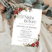 パインポイ素朴ンセチアリハーサルディナー招待状 招待状