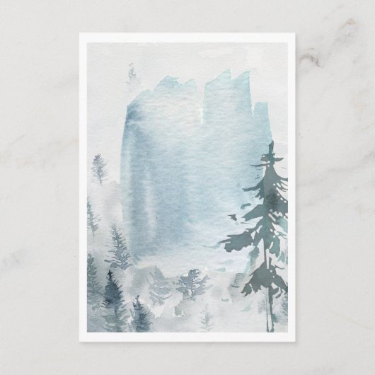 パインマウンテンウォーター素朴カラースプルスグリーンRSVP エンクロージャーカード (裏面)