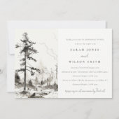 パインマウンテンランドスケープスケッチリハーサルディナー 招待状 (正面)