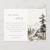 パインマウンテンランドスケープ結婚スケッチ詳細 エンクロージャーカード (正面)