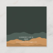 パインマウンテン抽象芸術イヤリングディスプレイ スクエア名刺 (裏面)