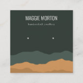 パインマウンテン抽象芸術イヤリングディスプレイ スクエア名刺 (正面)