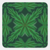 パインマンダラフォレストステッカー スクエアシール (正面)