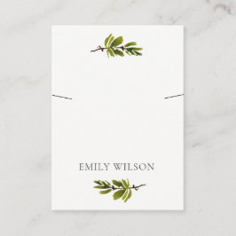 パインミニマルブランチバンドネックレスイヤリングディスプレイ 名刺