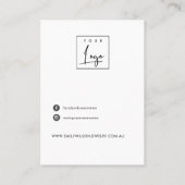 パインミニマルブランチフリージバンドネックレスディスプレイ 名刺 (裏面)