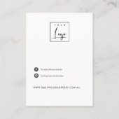 パインミニマルブランチ葉スタッドイヤリングディスプレイB 名刺 (裏面)