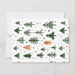 パインミニマル素朴クリスマス ノートカード