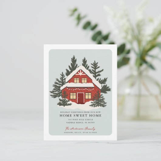 パインメリーズとコテージの動きのお知らせ 案内ポストカード (スタンド正面)