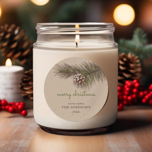 パインメリー素朴クリスマス ラウンドシール