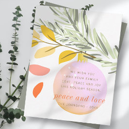 パインモダンにクリスマス冬雪オーナメント シーズンカード