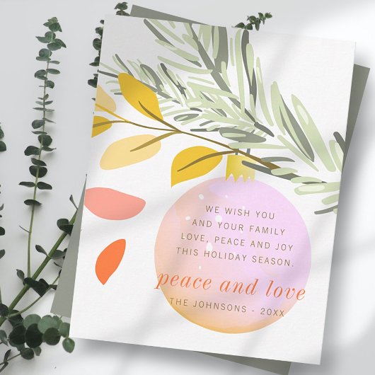 パインモダンにクリスマス冬雪オーナメント シーズンカード