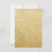 パインモダンアップル金ゴールドトロピカルウェディングRSVP 出欠カード (裏面)