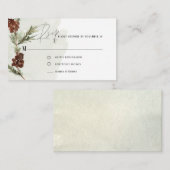 パインモダンウォーター色RSVPエンクロージャカード エンクロージャーカード (正面/裏面)