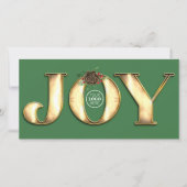 パインモダングリーンと金ゴールドメタルJoyビジネスロゴ シーズンカード (正面)