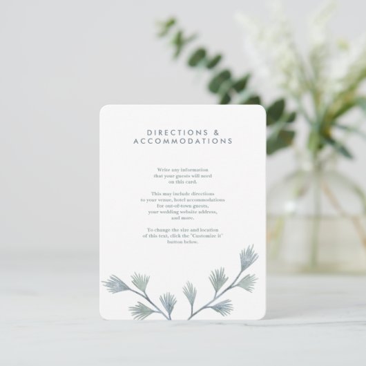 パインモダングリーン+白結婚の挿入カード エンクロージャーカード (スタンド正面)