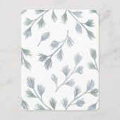 パインモダングリーン+白結婚の挿入カード エンクロージャーカード (裏面)