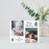 パインモダンスクリスマススクリプトミニマリスト2写真 シーズンポストカード (スタンド正面)