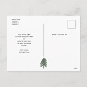 パインモダンスクリスマススクリプトミニマリスト2写真 シーズンポストカード (裏面)